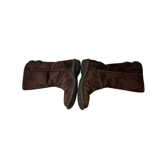 UGG Australia Haywell Winter Sherpa Suede Brown Boots Size 8 - Picture 2 of 12